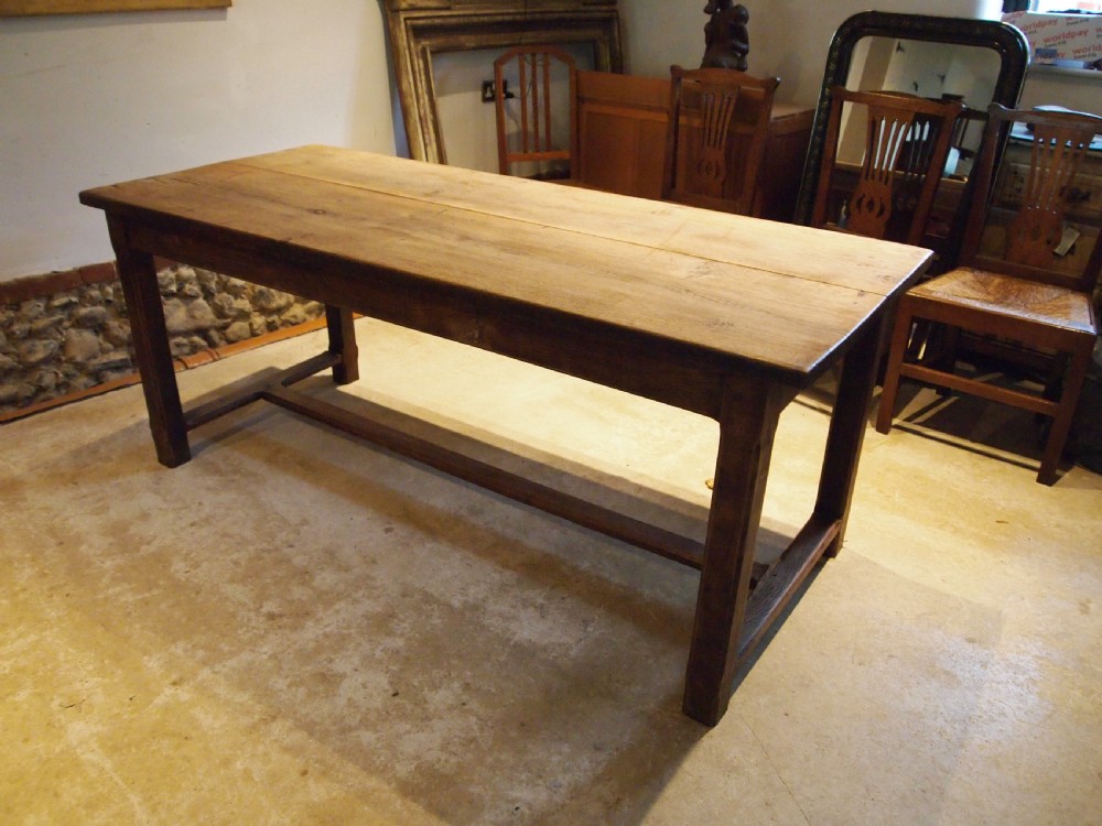 Table stunning French refectory farmhouse Chestnut dining c1840 View X