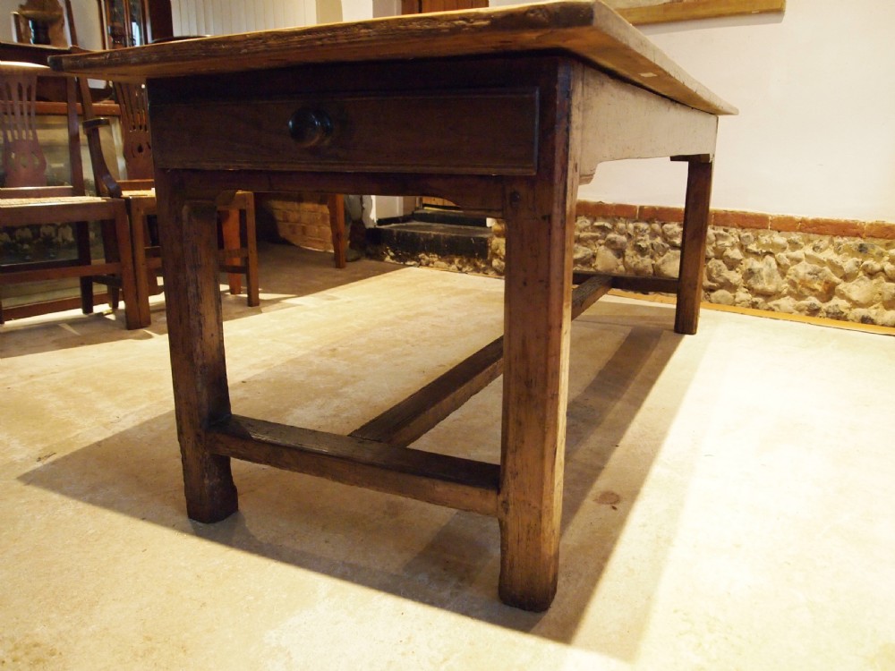 Table superb refectory farmhouse French Apple wood c1800 View VIII