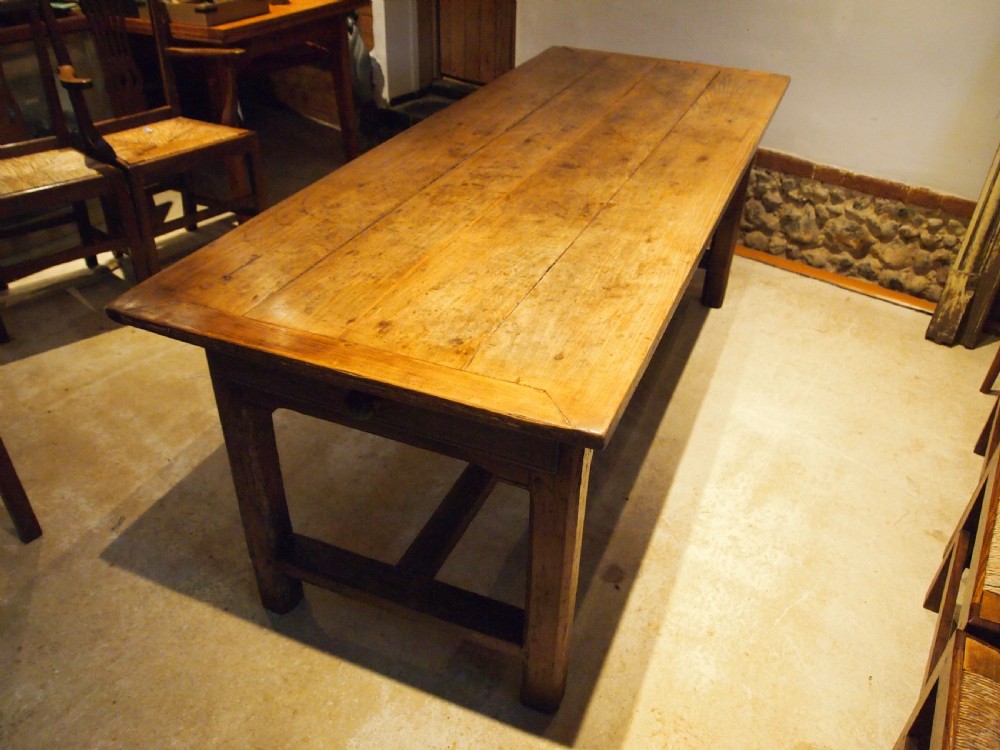 Table superb refectory farmhouse French Apple wood c1800 View X