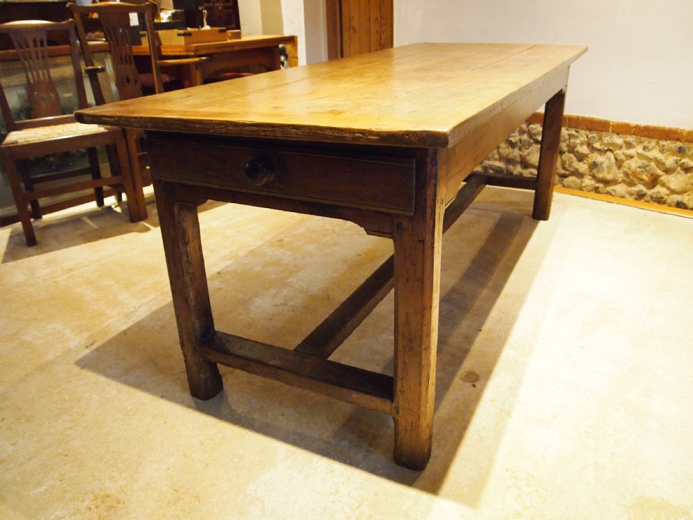 Table superb refectory farmhouse French Apple wood c1800 View XI