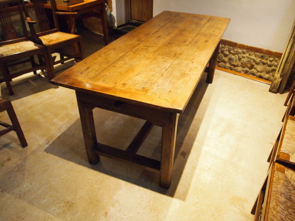 Table superb refectory farmhouse French Apple wood c1800 View XIII