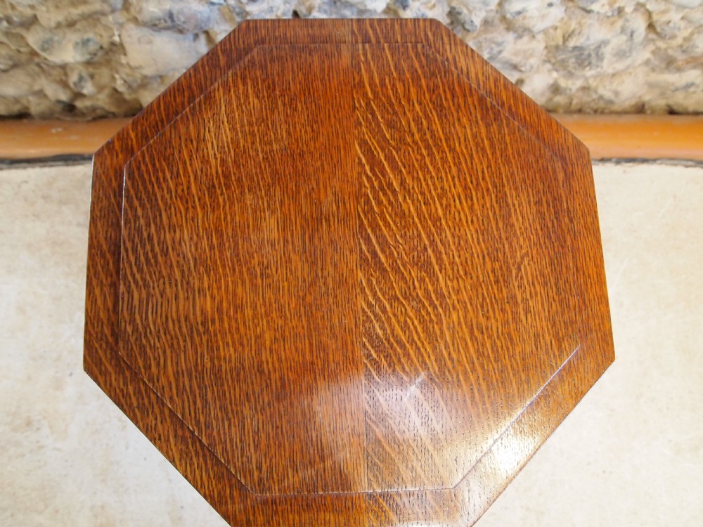 Table Arts and Crafts Oak Gothic low wine table c1890 View VI