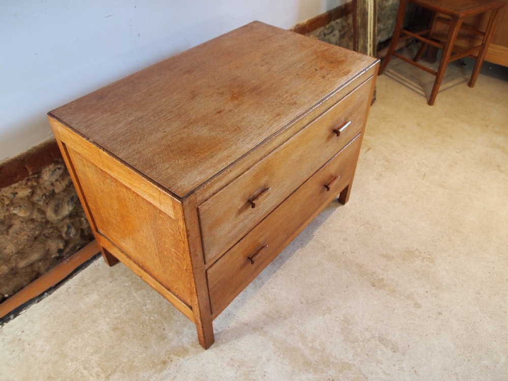 Chest of drawers Heals low chest limed Oak c1920 View III