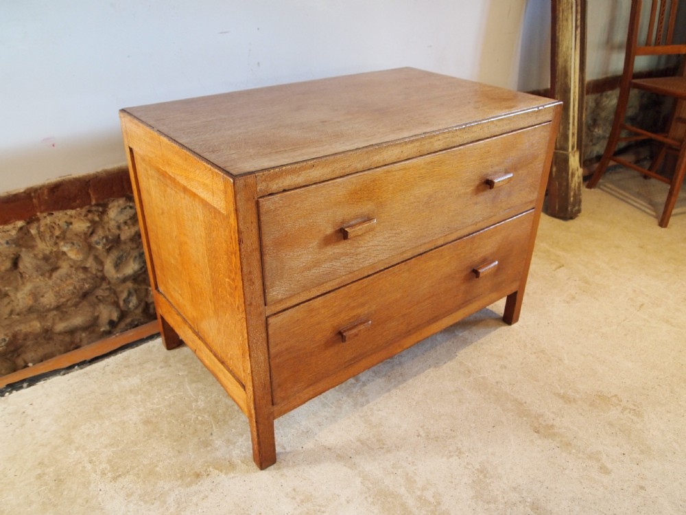 Chest of drawers Heals low chest limed Oak c1920 View X