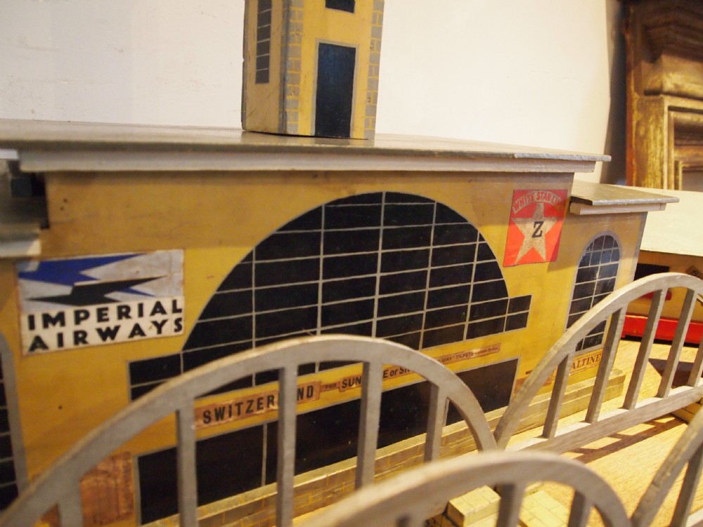 Toy models railway airport buildings scratch built dated 1944 View III