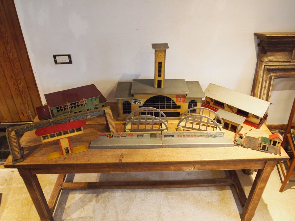 Toy models railway airport buildings scratch built dated 1944 View IX