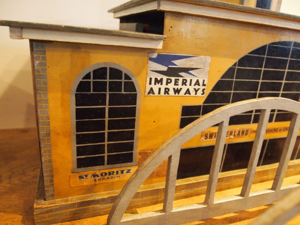 Toy models railway airport buildings scratch built dated 1944 View XIII