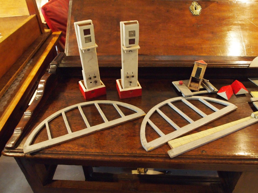 Toy models railway airport buildings scratch built dated 1944 View XVI