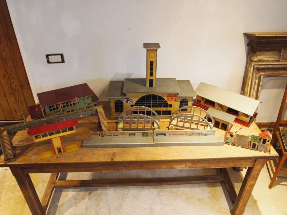 Toy models railway airport buildings scratch built dated 1944 View XIX