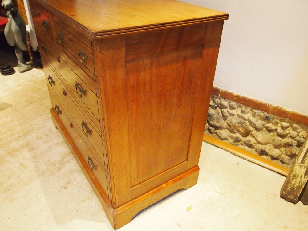 Chest of drawers rare Arts and Crafts solid English Ash c1890 View VIII