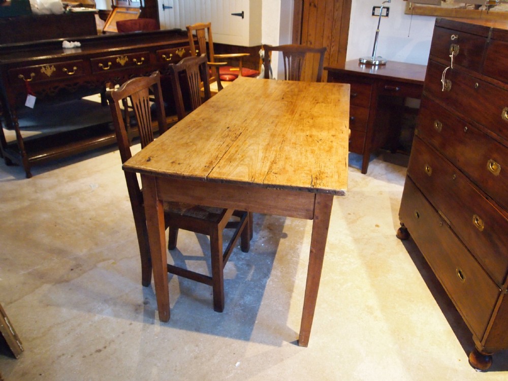 Table refectory rustic French Apple wood dining c1840 View III