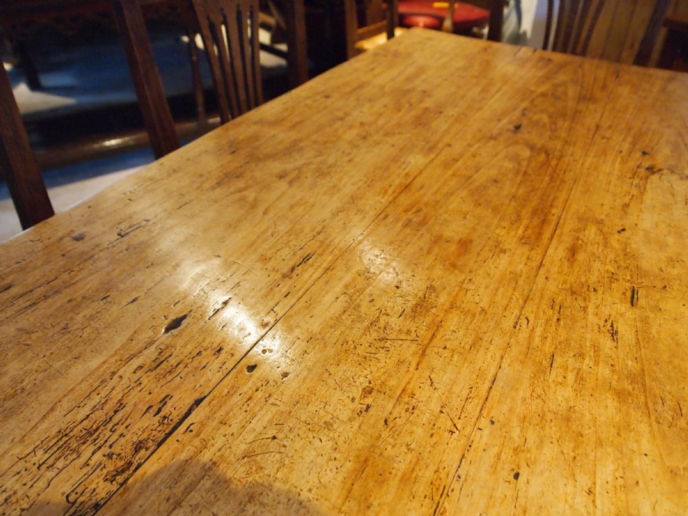 Table refectory rustic French Apple wood dining c1840 View IV