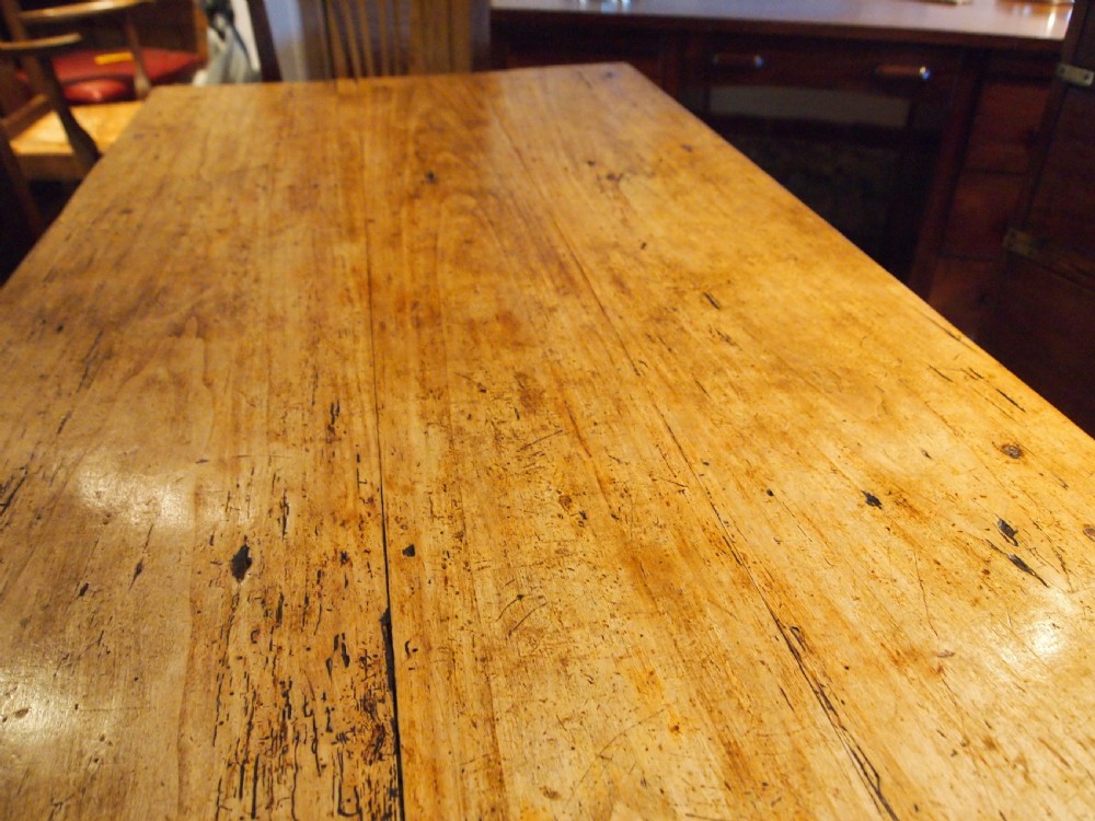 Table refectory rustic French Apple wood dining c1840 View VII