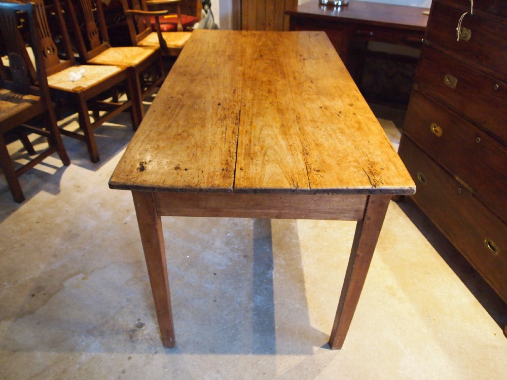 Table refectory rustic French Apple wood dining c1840 View VIII