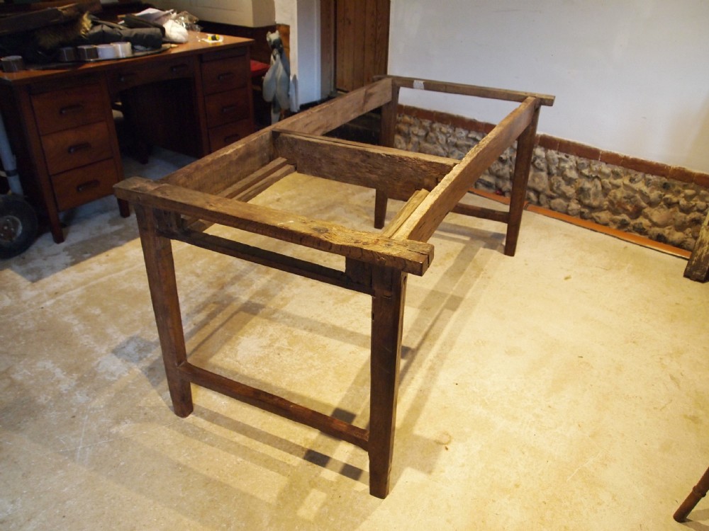 Table rare refectory farmhouse English Oak Queen Anne c1700 View II