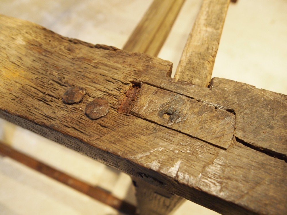 Table rare refectory farmhouse English Oak Queen Anne c1700 View III