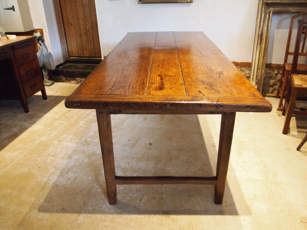 Table rare refectory farmhouse English Oak Queen Anne c1700 View IV