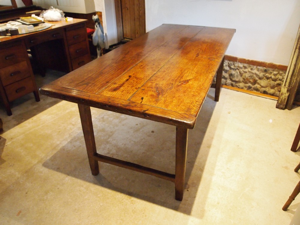 Table rare refectory farmhouse English Oak Queen Anne c1700 View XII