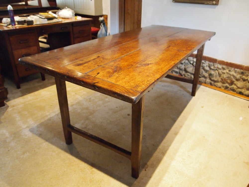 Table rare refectory farmhouse English Oak Queen Anne c1700 View XIII