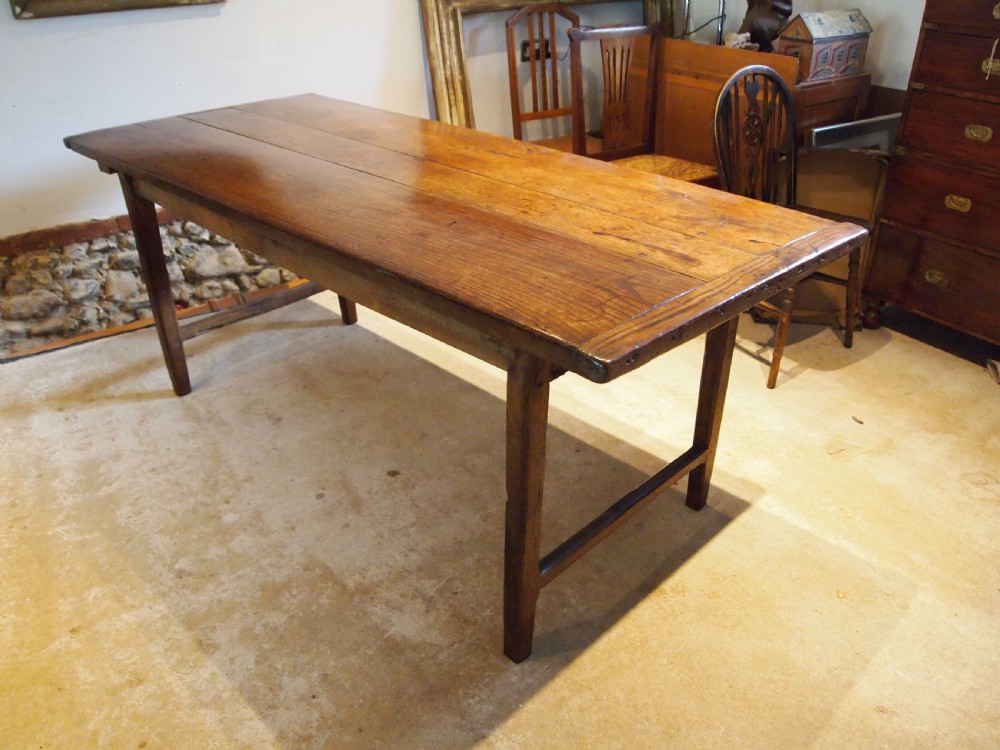 Table rare refectory farmhouse English Oak Queen Anne c1700 View XIV