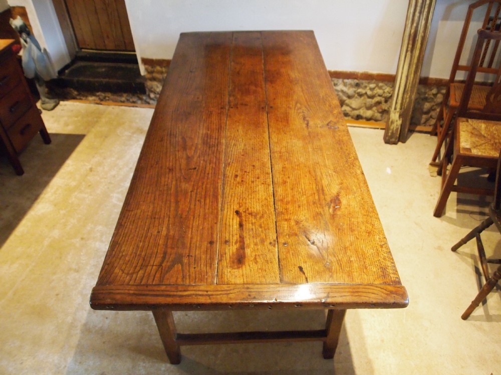 Table rare refectory farmhouse English Oak Queen Anne c1700 View XV