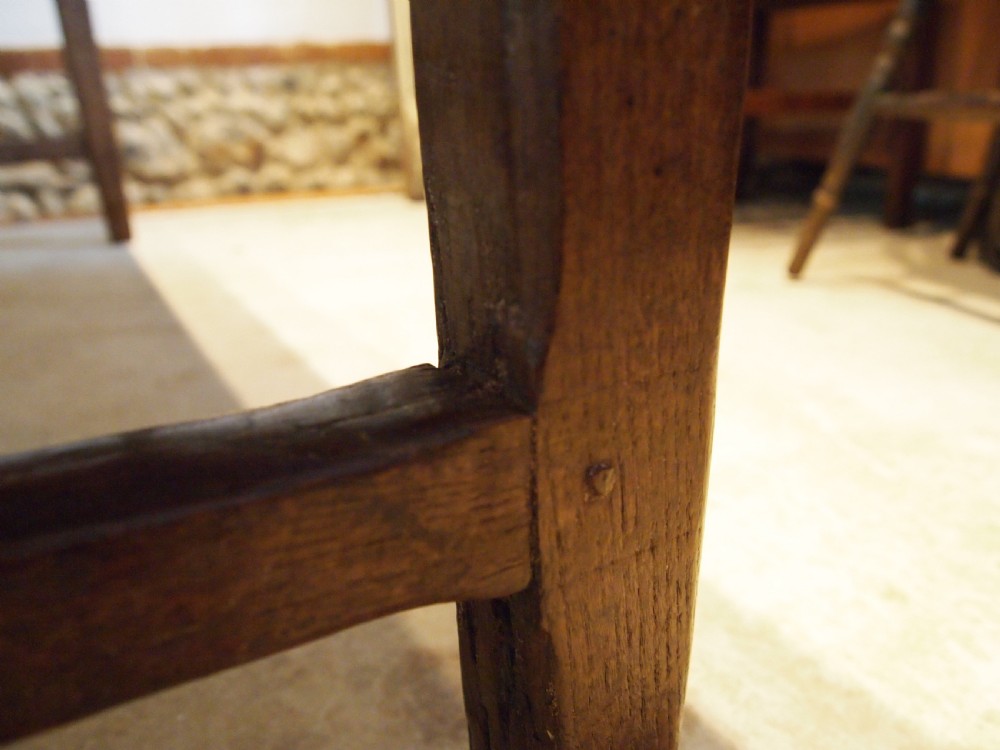 Table rare refectory farmhouse English Oak Queen Anne c1700 View XVII