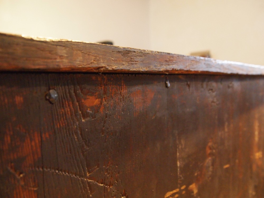 Chest of drawers stunning original brasses George III Oak c1770 View VII