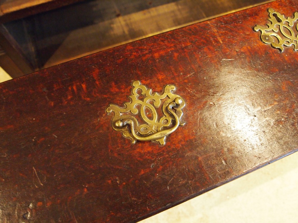 Chest of drawers stunning original brasses George III Oak c1770 View VIII