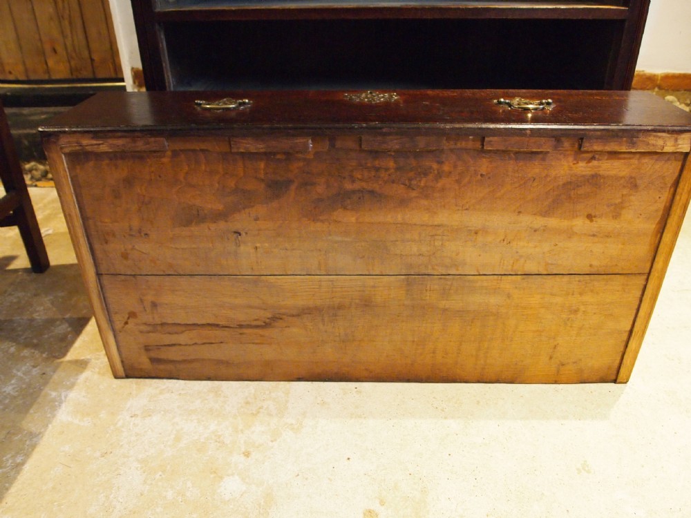 Chest of drawers stunning original brasses George III Oak c1770 View IX
