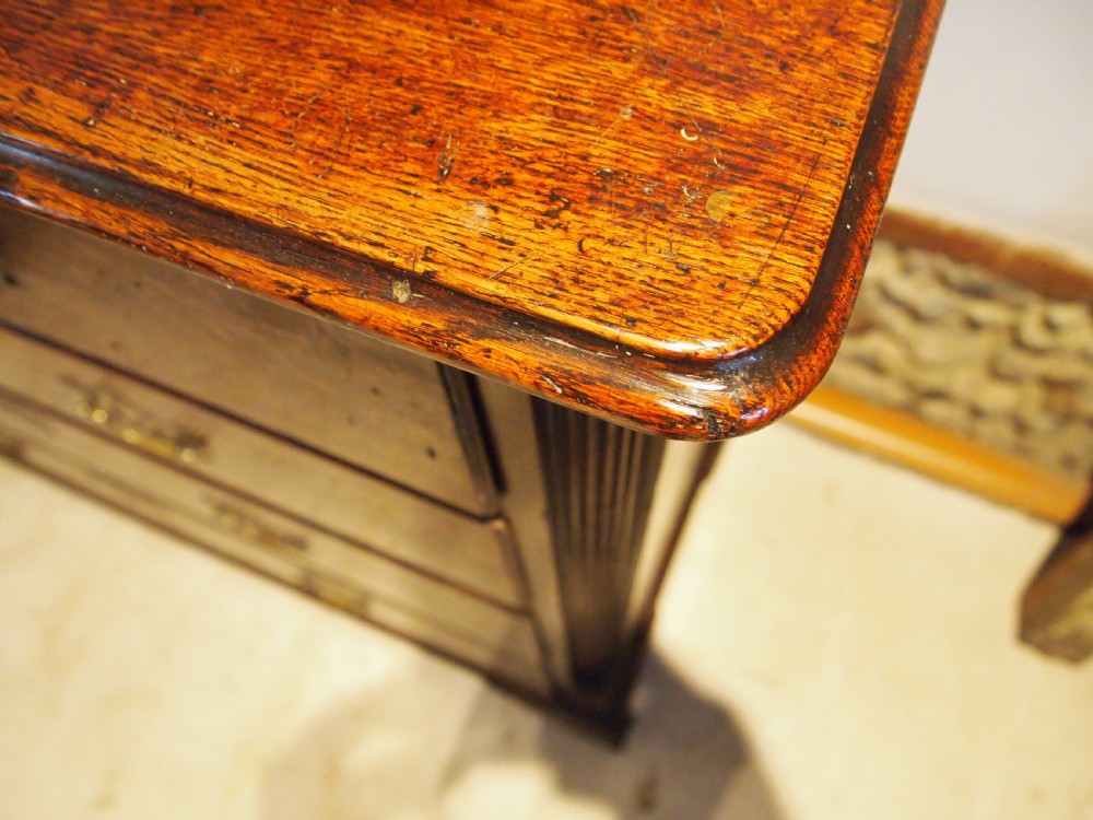Chest of drawers stunning original brasses George III Oak c1770 View X