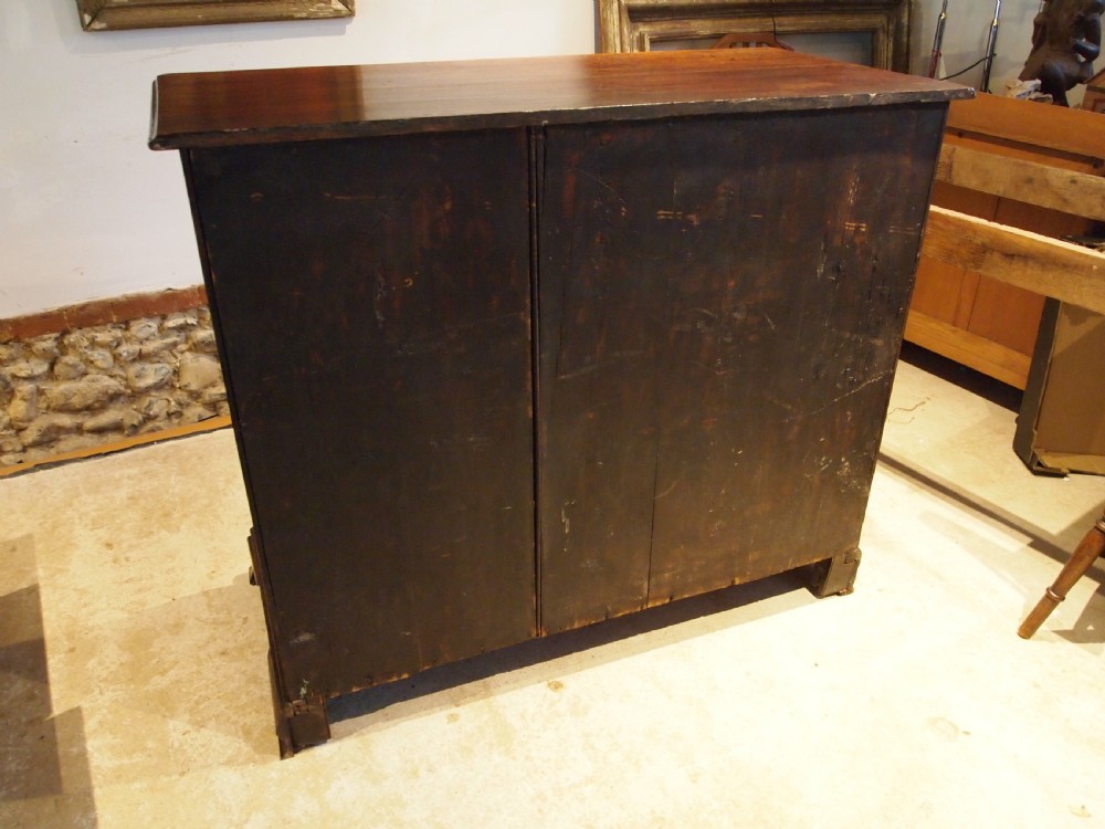 Chest of drawers stunning original brasses George III Oak c1770 View XIV