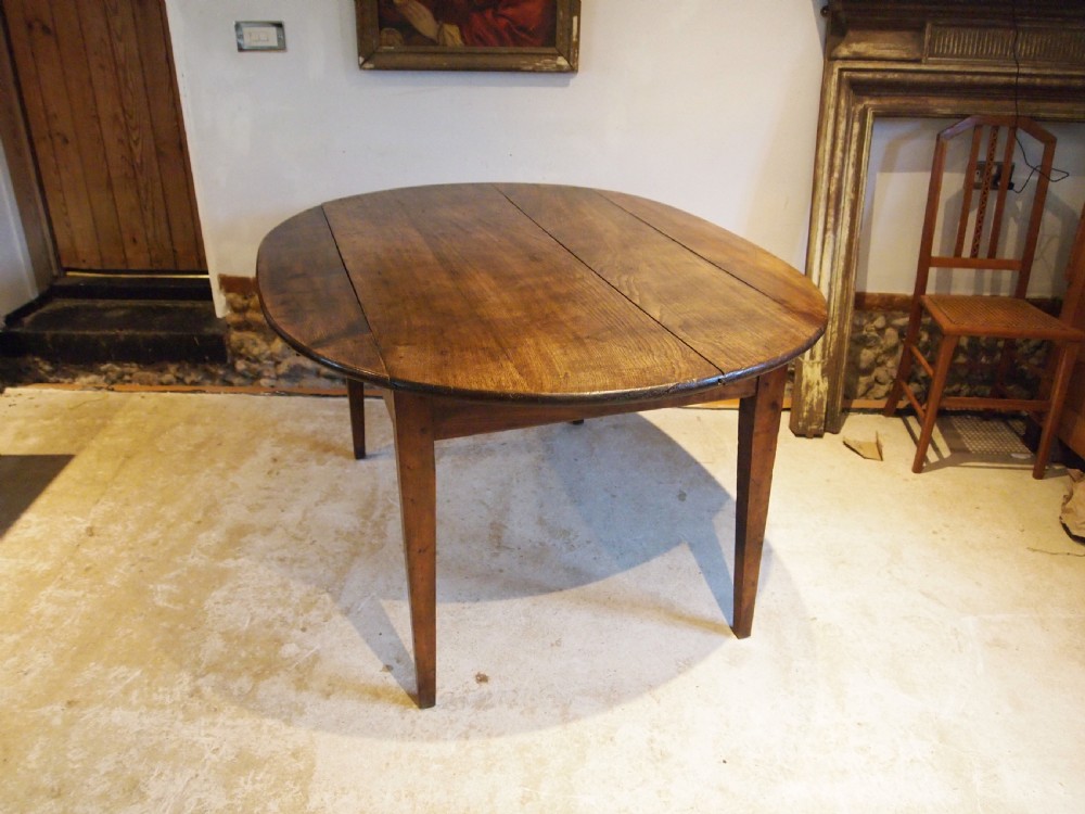 Table dining refectory Elm and Cherry French c1840