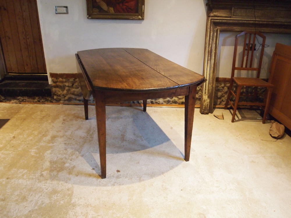 Table dining refectory Elm and Cherry French c1840 View V