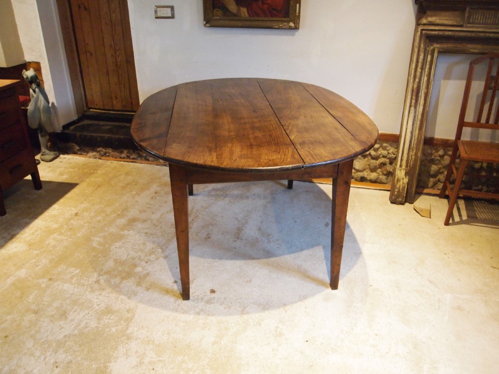 Table dining refectory Elm and Cherry French c1840 View VIII