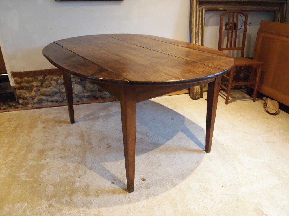 Table dining refectory Elm and Cherry French c1840 View X
