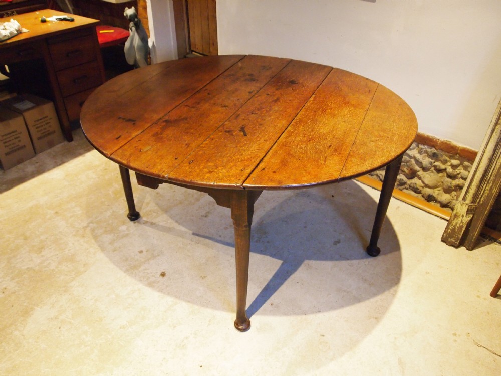 Table dining rare Oak drop leaf George III c1780