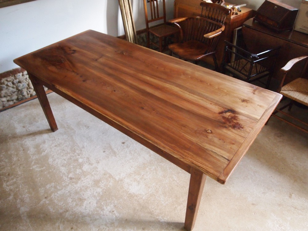 Table refectory farmhouse dining Elm c1900 View III