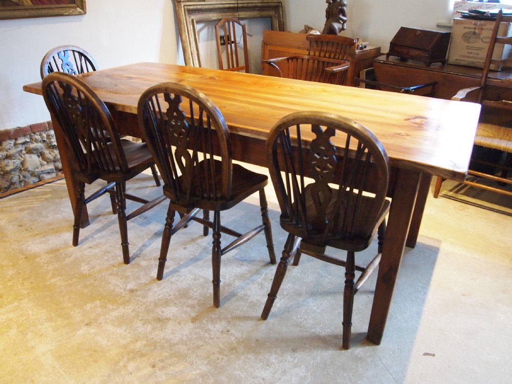 Table refectory farmhouse dining Elm c1900 View VI