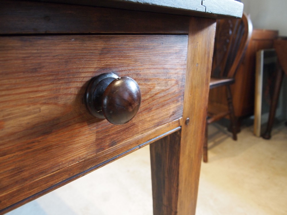 Table refectory farmhouse dining Edwardian Pine c1900 View V