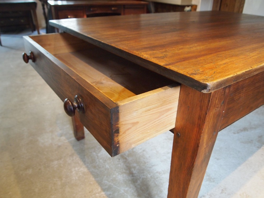 Table refectory farmhouse dining Edwardian Pine c1900 View XI