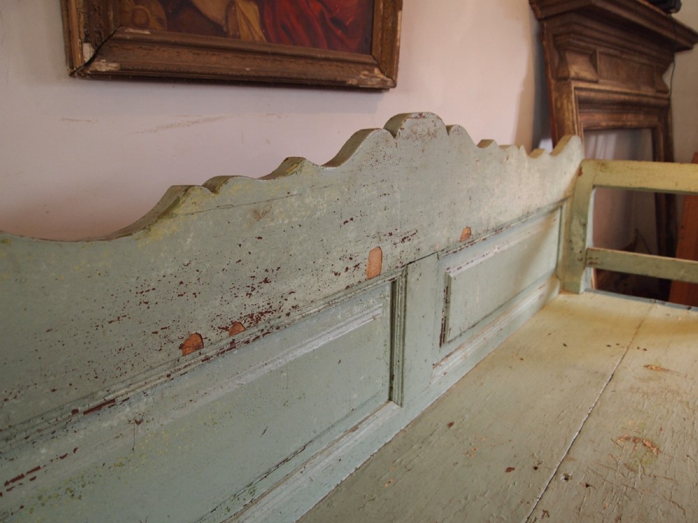 Bench settle wonderful Victorian period Pine c1850 View X