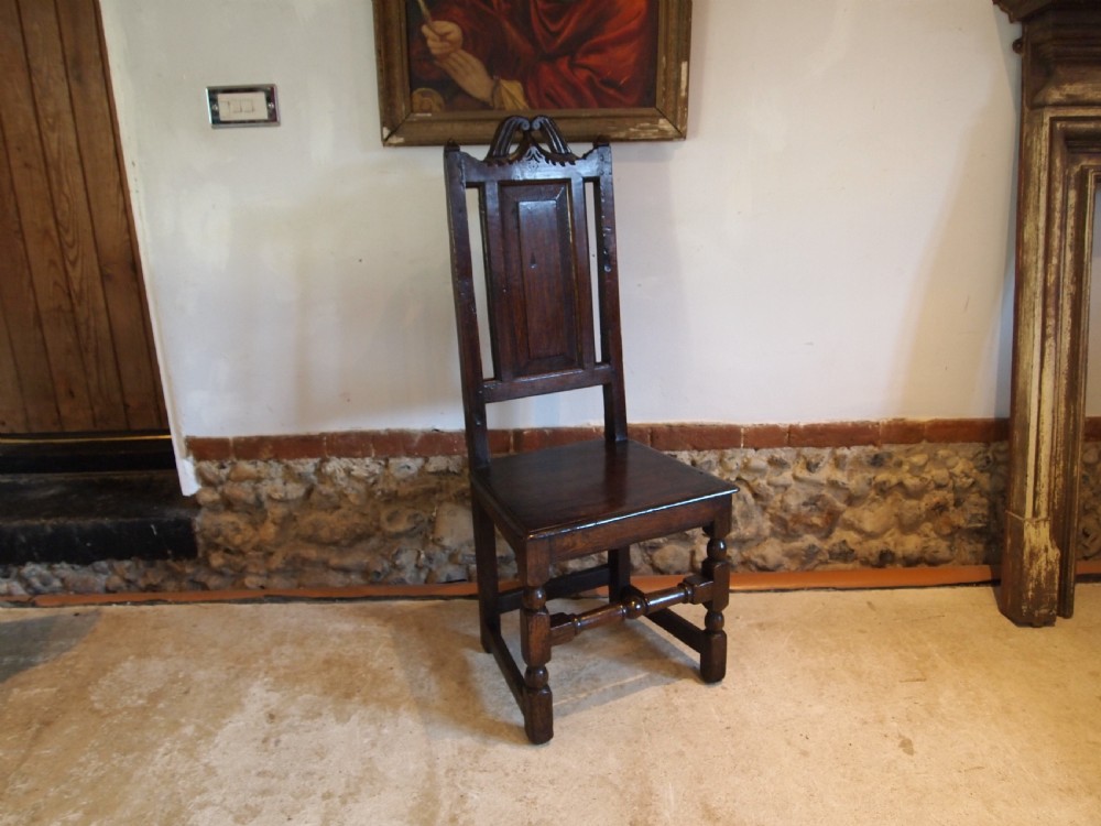 Chair side dining hall wonderful Charles II Oak c1680