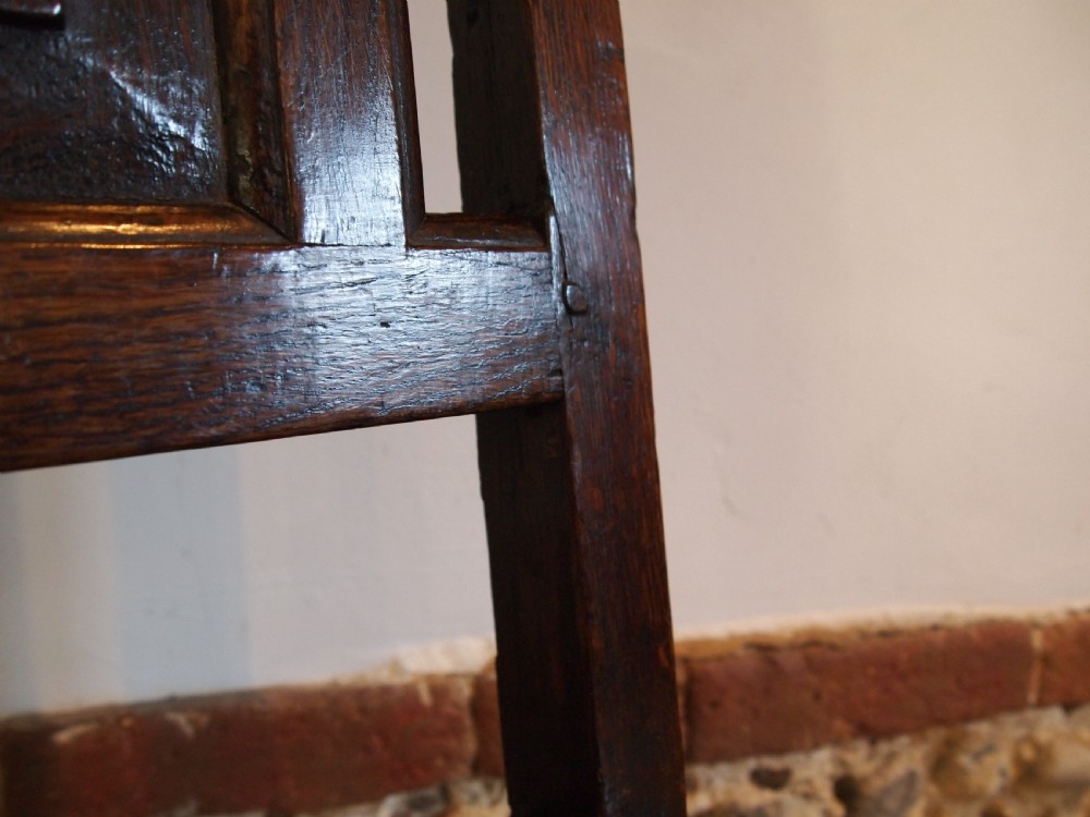 Chair side dining hall wonderful Charles II Oak c1680 View VI