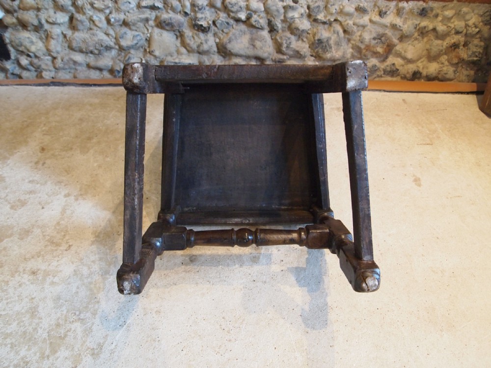 Chair side dining hall wonderful Charles II Oak c1680 View VII