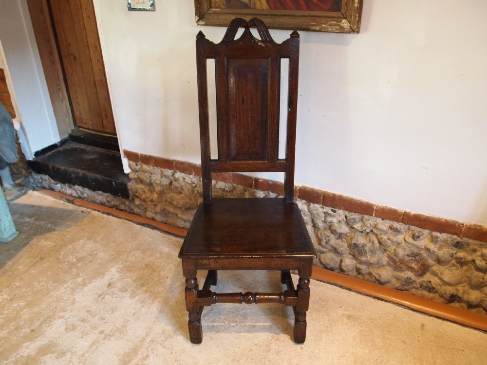 Chair side dining hall wonderful Charles II Oak c1680 View XII