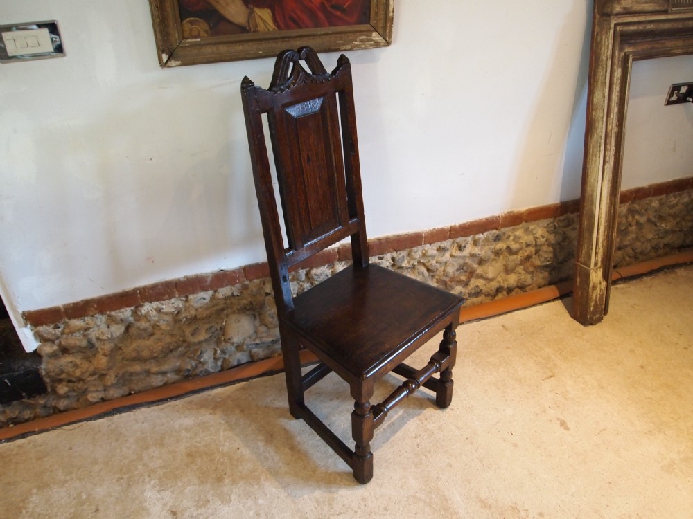 Chair side dining hall wonderful Charles II Oak c1680 View XIV