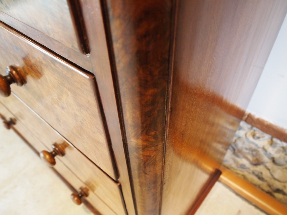 Chest of drawers fine Burr Walnut Victorian c1860 View XI