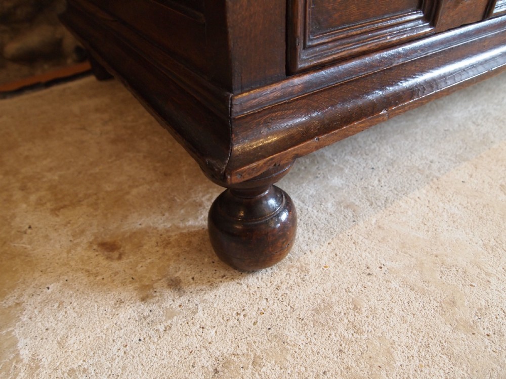 Chest of drawers rare small Charles II Oak provenance c1680 View IV