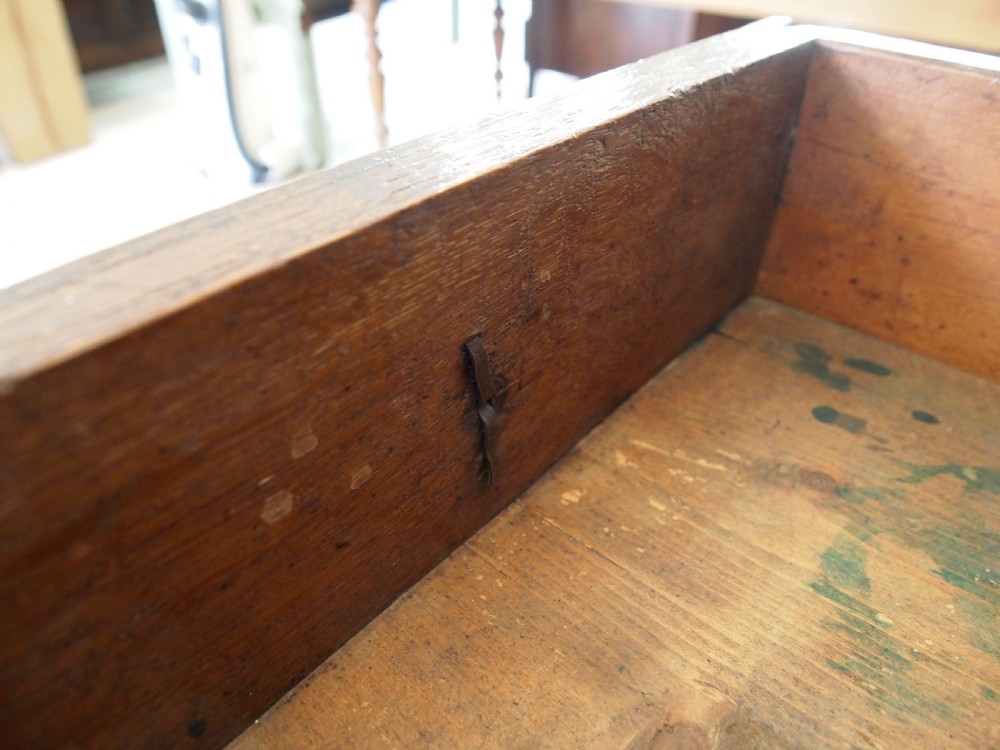 Chest of drawers rare small Charles II Oak provenance c1680 View X