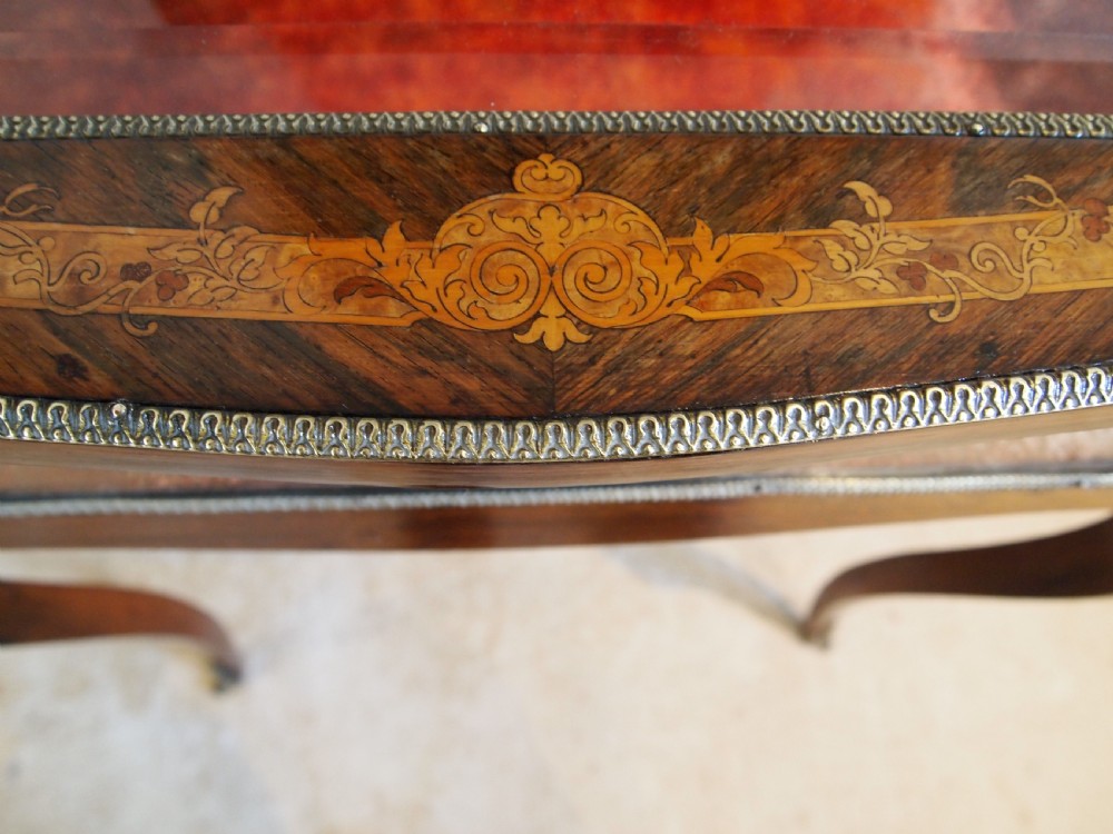 Table bijouterie display fine French Rosewood c1870 View IV